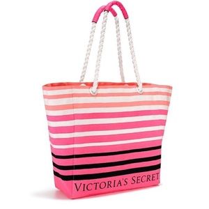 NEW! Victoria’s Secret pink stripe tote